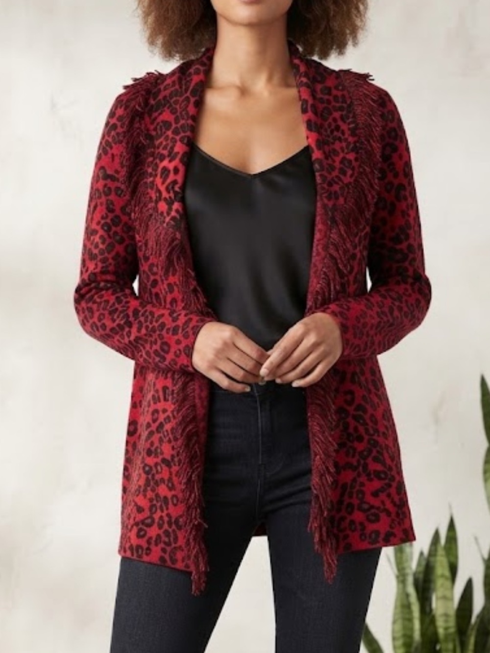 Chico's Animal Print Cardigan‎ Sweater